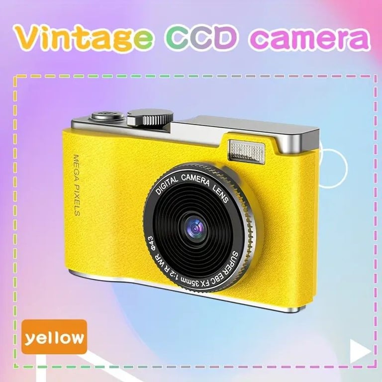 High-Definition CCD Retro Camera for Photography, Video Recording - Rechargeable for kids and gifts