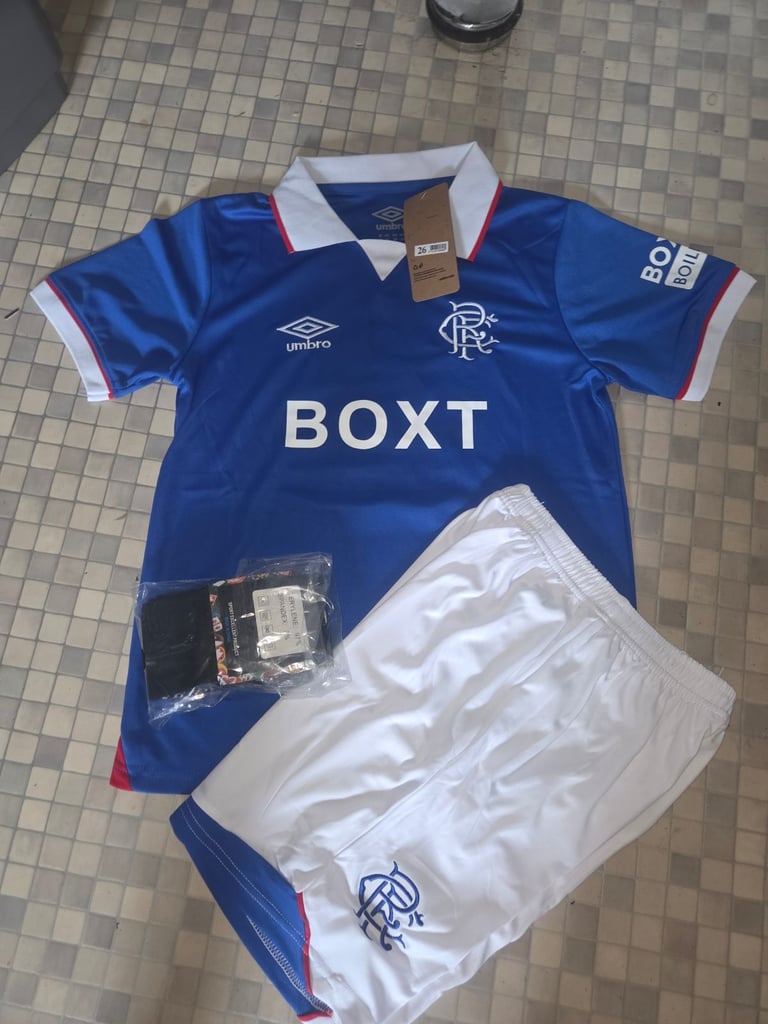 image for RANGERS NEW SEASON 25-26 HOME AWAY 3RD FULL KIDS KITS 