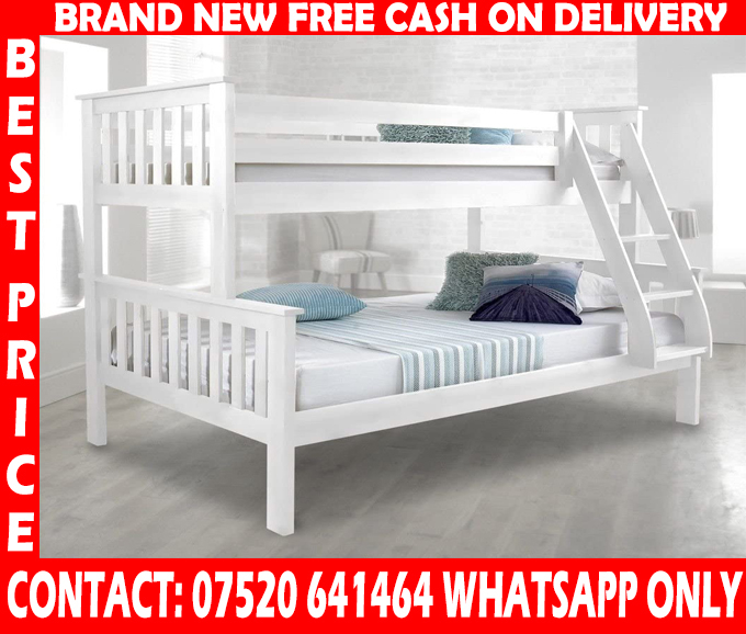  BUNK BED double single Wooden AND MATTRESS