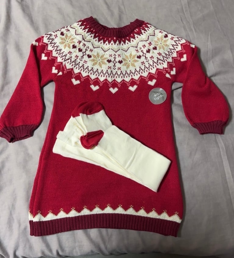 Toddler Christmas Jumper Dress (2-3yrs) 