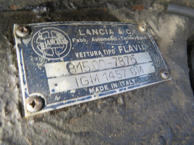1961 Lancia Flavia MANUAL  Saloon Petrol Manual