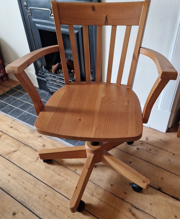 image for Wooden swivel chair