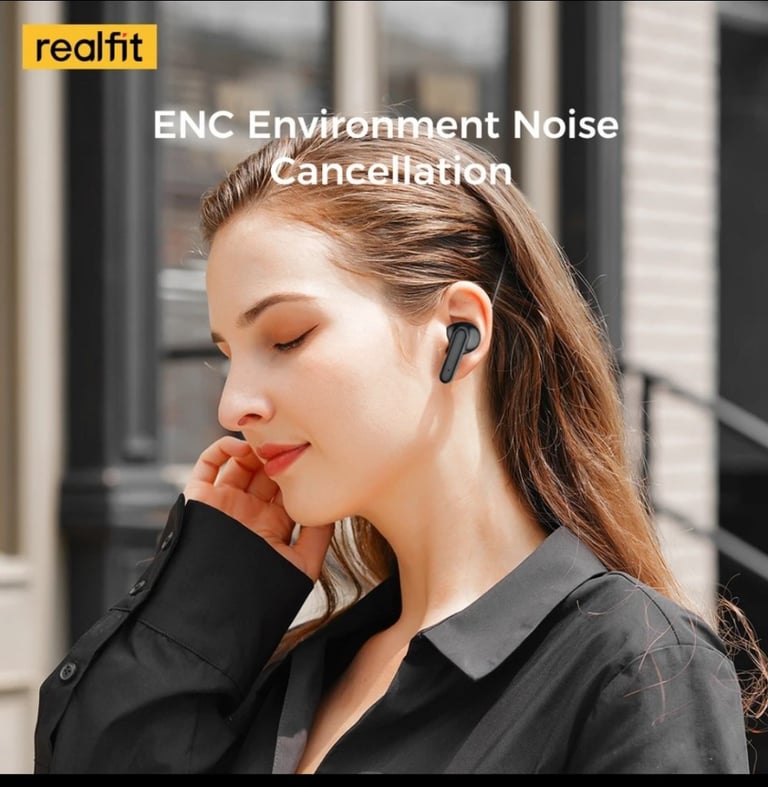 Realfit F3 ANC Active Noice Cancellation Bluetooth Earphones HIFI Stereo Wireless Earbuds 