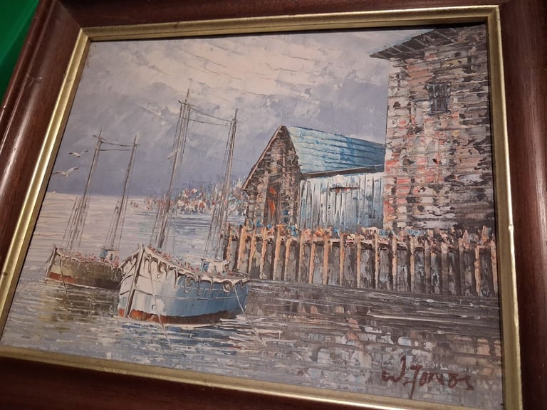 Fishing Boats themed painting 