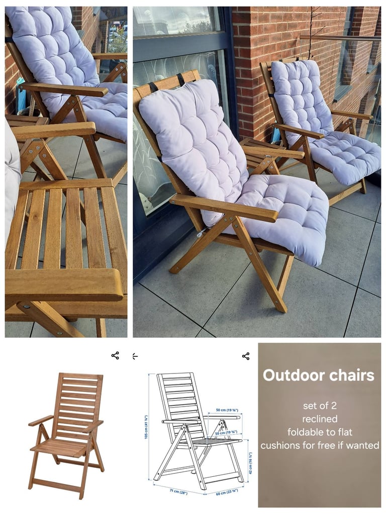 image for Set of 2 outdoor chiars 