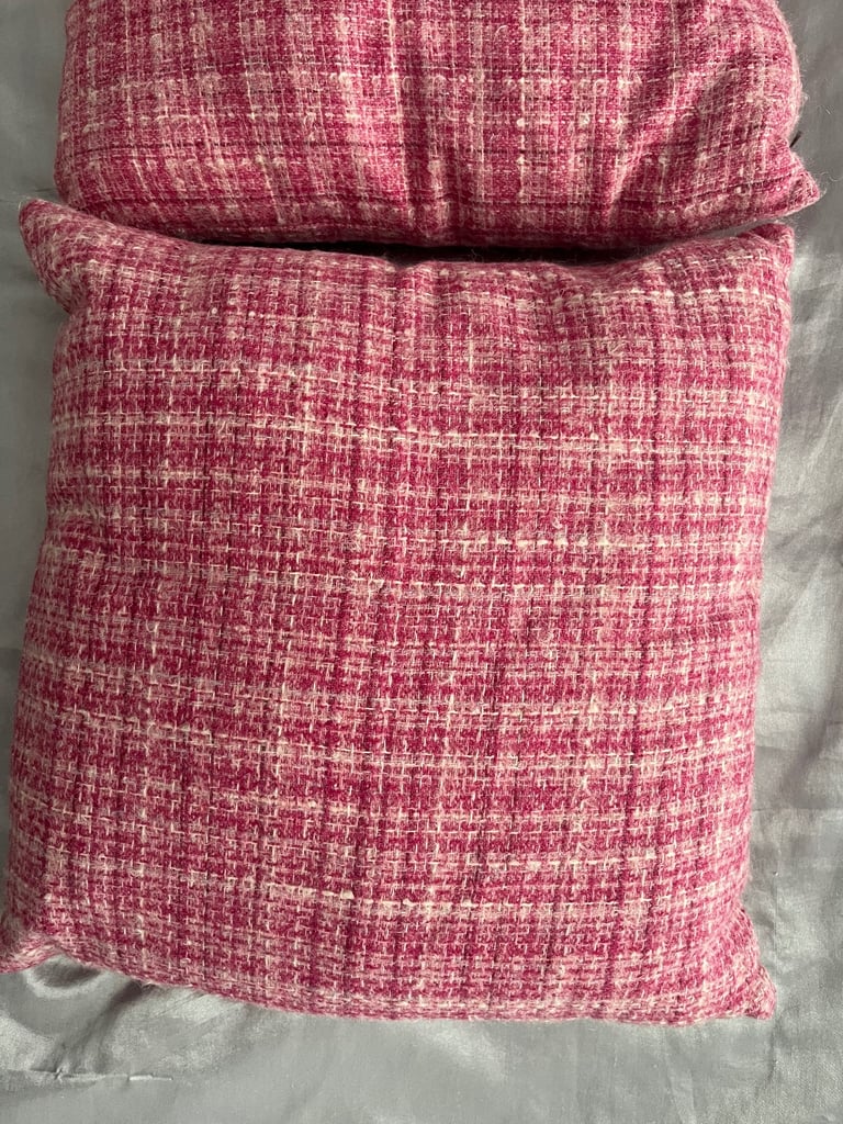 Cushions - Pair of Laura Ashley Wool Cushions with Duck Feather inserts