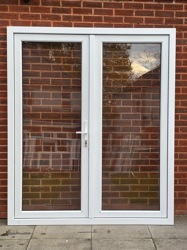 UPVC DOUBLE GLAZED FRENCH PATIO DOOR 2 KEYS 178cm WIDE 210cm HIGH Can Deliver