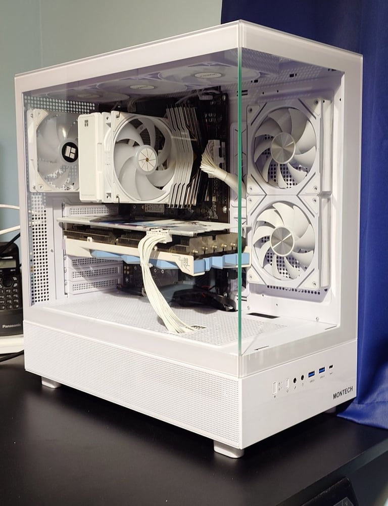 White Powerful Custom Gaming PC | RX 6800XT 16GB | Ryzen 7 3800X | 32GB RAM | 2TB SSD | Win 11 Pro