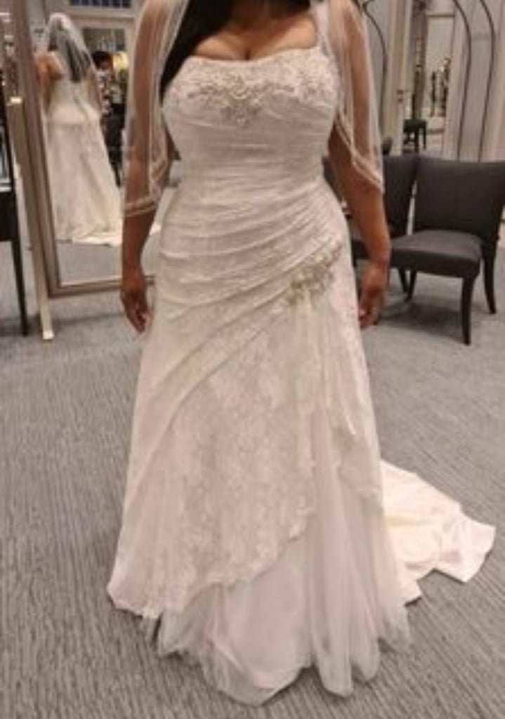 Beautiful beaded, lacey wedding dress. HEAVILY REDUCED.  