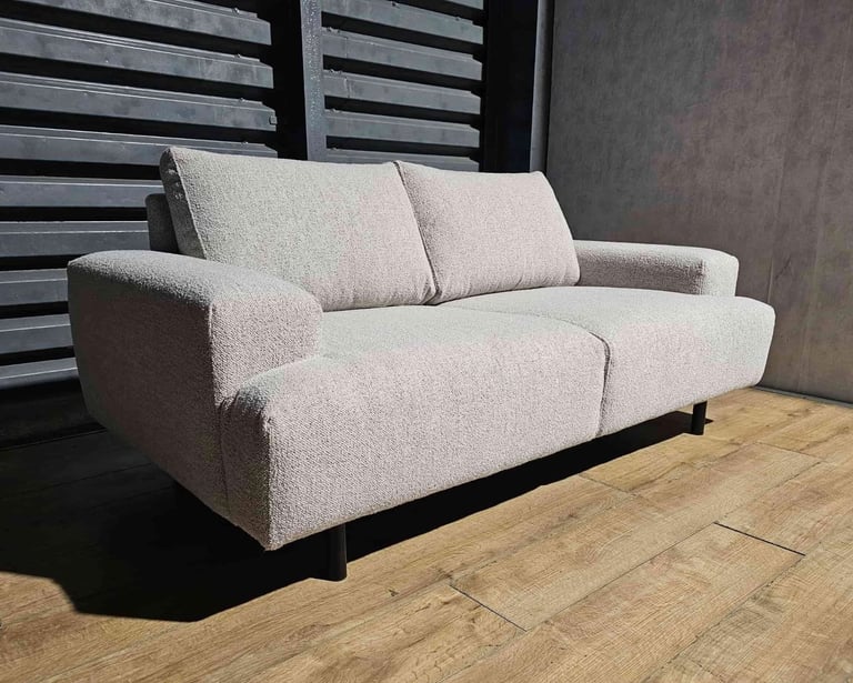 Julien Fabric 2 Seater Sofa - Natural.