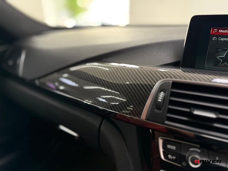 HUGE SPEC! BMW M3 3.0 BiTurbo DCT 4DR SALOON + CARBON + RED LTHR + FREE&nbsp;DELIVERY