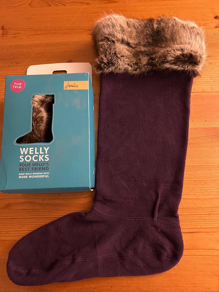 image for Joules Fur Top welly socks. BNIB