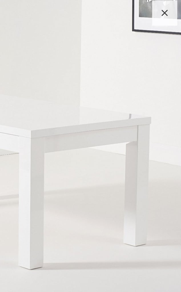  Atlanta white gloss dining table 160-220 cm wide in NEW 