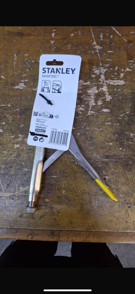 STANLEY 0-84-809 max steel 225mm mole grips curved jaws