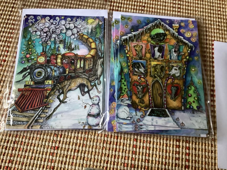 image for Greyhound themed Christmas Cards 