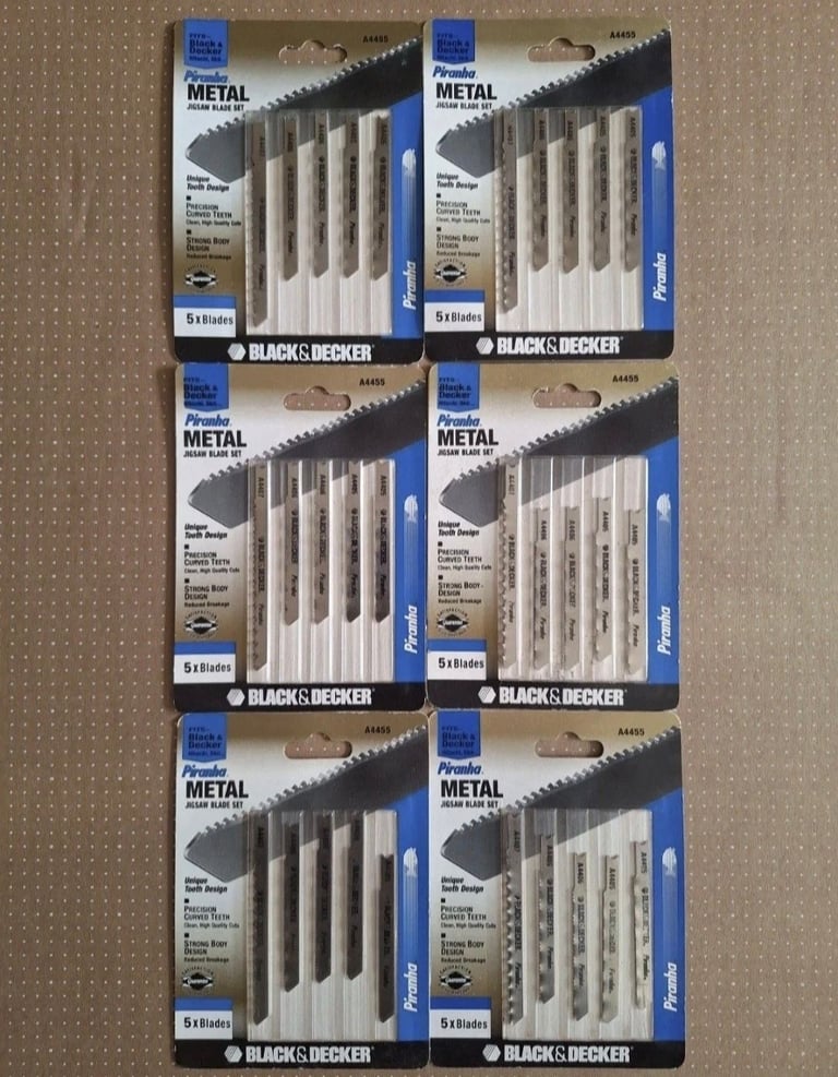 image for Piranha Jigsaw Blades Metal Cutting A4455 Packs Black Decker Dewalt Ryobi Hitachi etc will post 