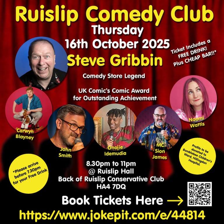 image for TICKET INCLUDES A FREE DRINK! STEVE GRIBBIN AND MORE