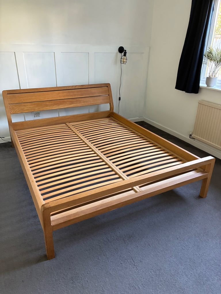 image for FREE Solid Oak Bed Frame