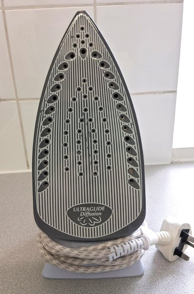 IRONING BOARD EXTRA WIDE/ FOLDABLE / AND  TEFAL IRON IN PERFECTLY CONDITION