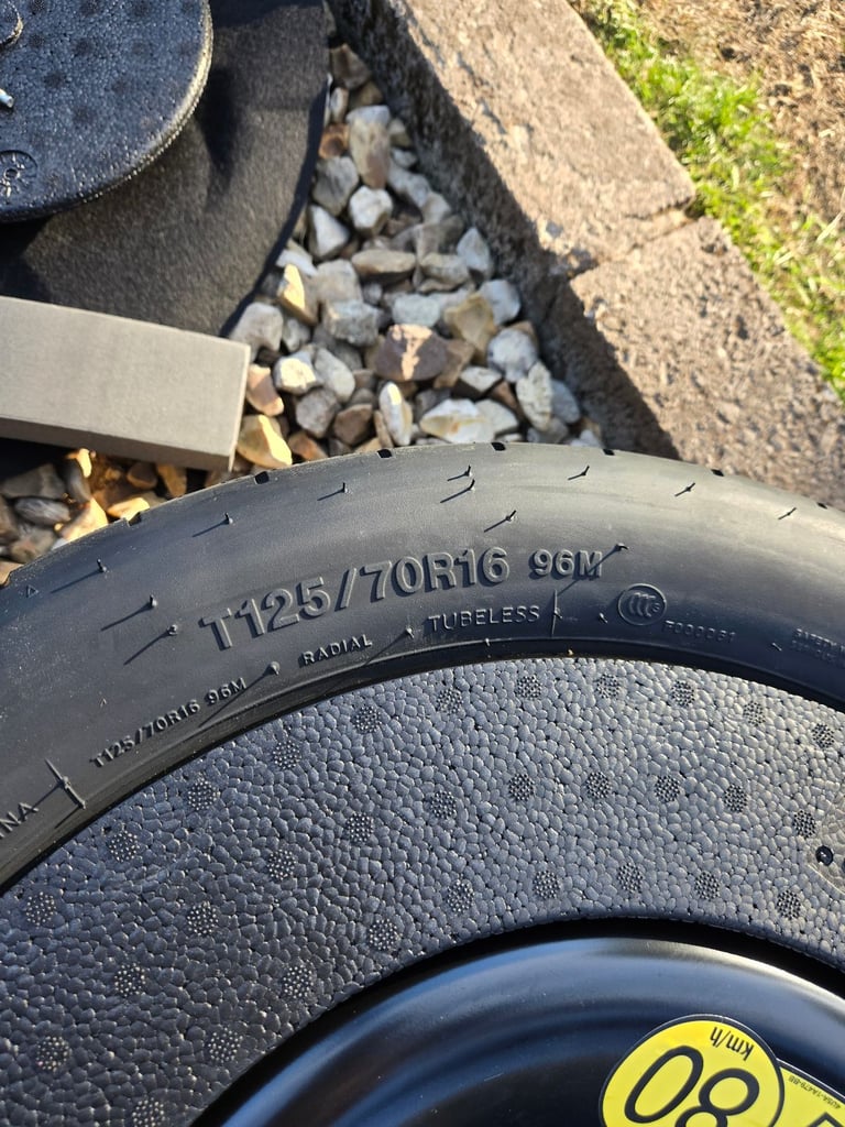Spare wheel+ jack.