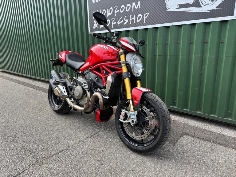 Ducati Monster 1200S White Stripe 2015 Red 23k Full Ducati History Ohlins