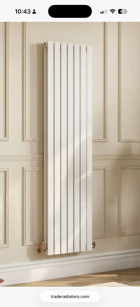 image for Trade direct nevo vertical radiator 1,600 x 476 white