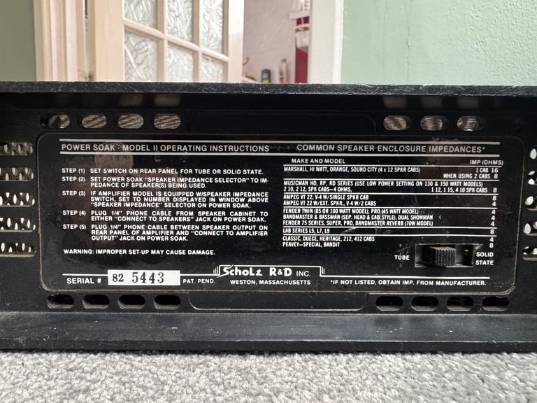 power soak attenuator