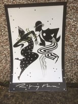 Rare Ty Wilson ;Rhythm 24in x 36in Poster 1987 Black and Gold and Silver. 