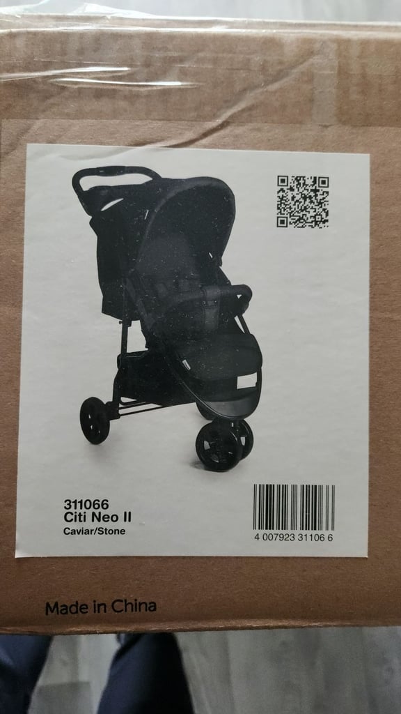 Hauck Citi Neo II, Caviar/Stone - 3 Wheeled pushchair 