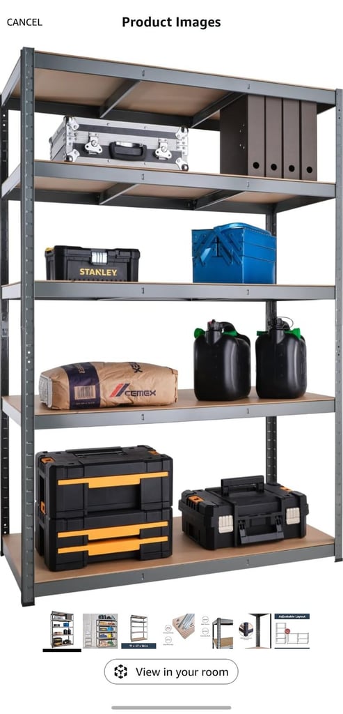 image for G-Rack Garage Shelving Unit: 180cm x 120cm x 45cm |