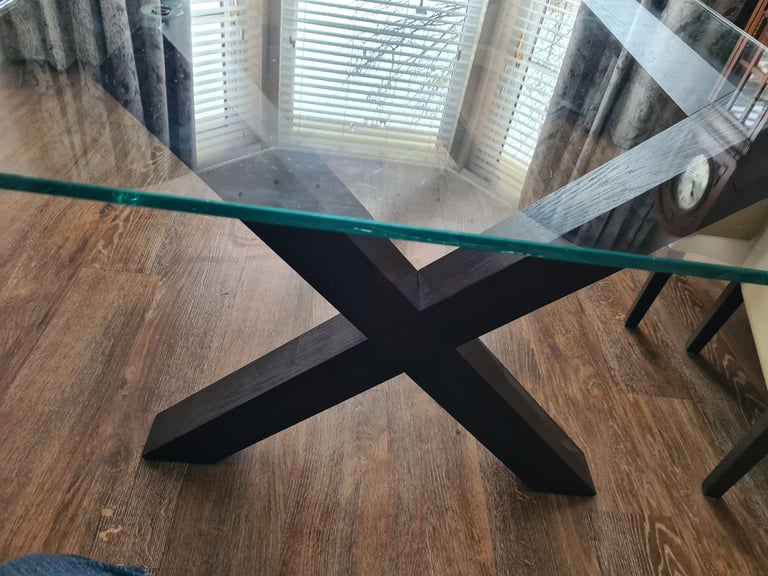 Glass table and chairs