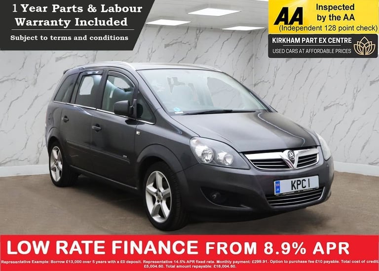 image for 2011 Vauxhall Zafira 1.8 16V SRi MPV 5dr Petrol Manual Euro 5 (140 ps) MOT JUNE 2026 MPV Petrol M...