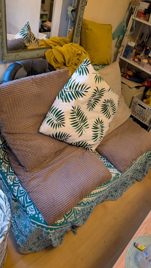 image for Double bed sofa+free book/film with it