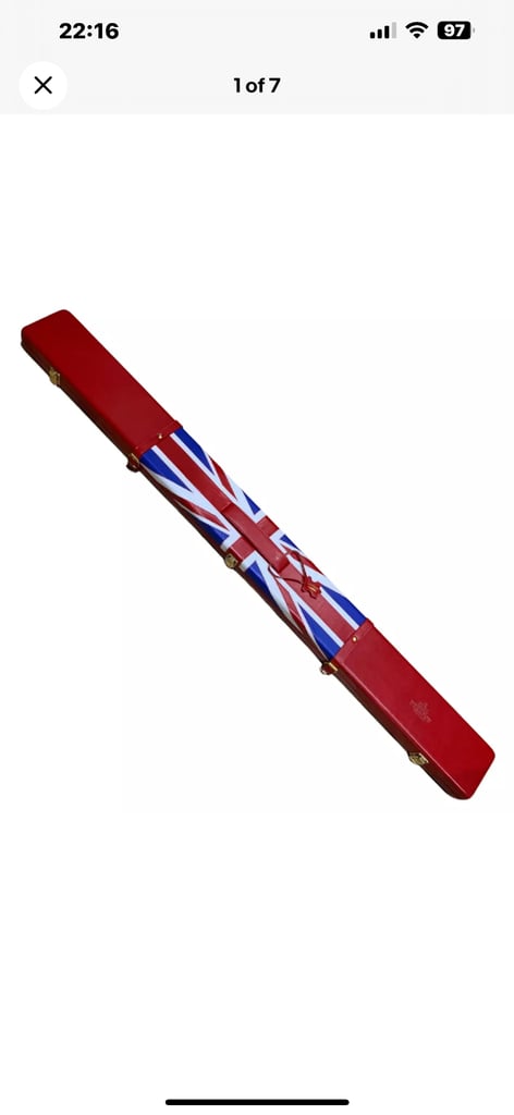 Peradon Snooker/Pool Cue Case, Real Leather & Suede - Brand New