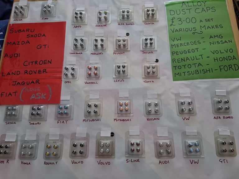 image for Alloy dust caps amg ford volvo honda mitsubishi vauxhall audi gti vw 