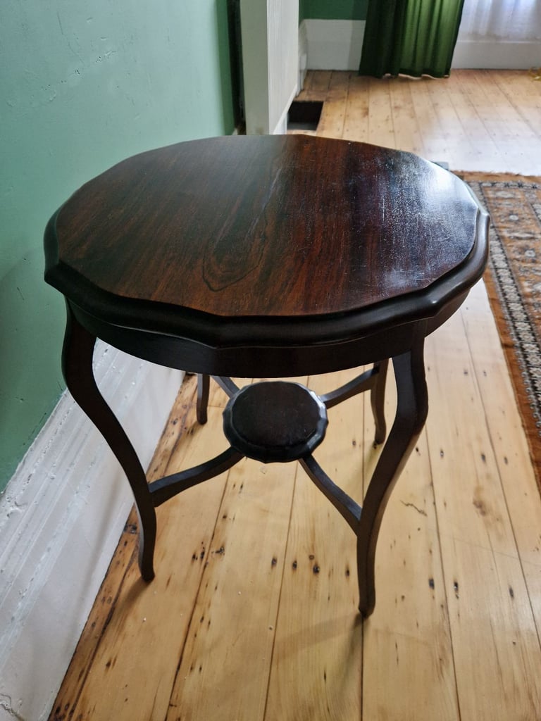 Antique Edwardian mahogany occasional or side table 98cm H x 60cm W