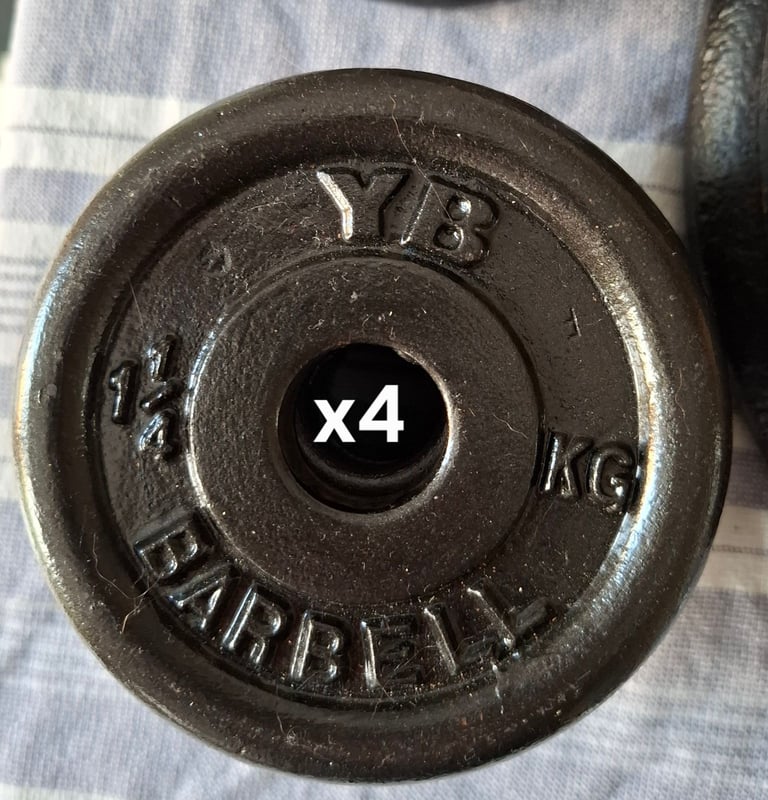 Weights, dumbells and an EZ bar 