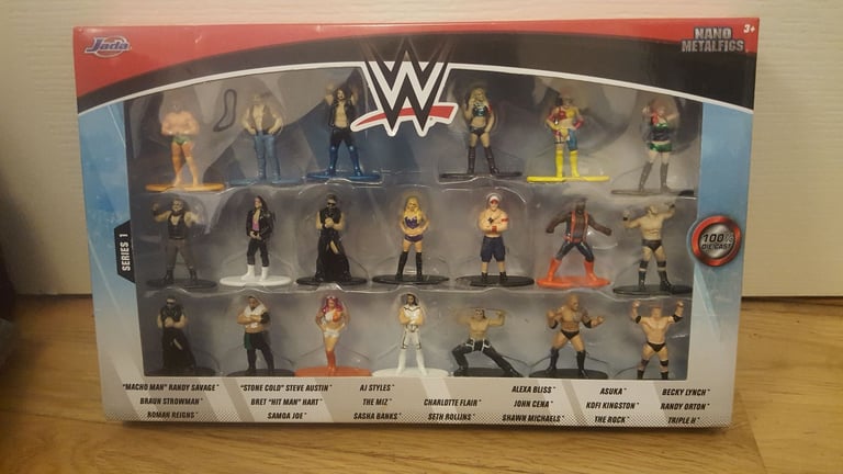 image for jada series 1 diecast nano 20 metalfigs metal wrestling figures 2020 wwe wwf boxed unused