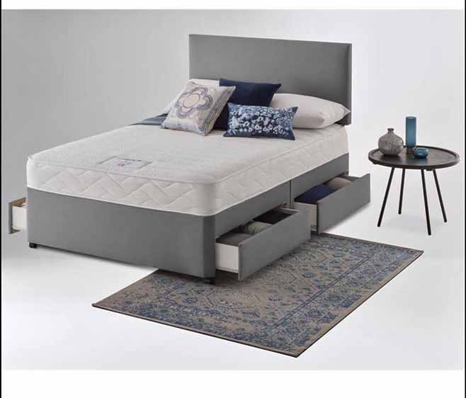 Double Small Double divan bed and mattress with free delivery in