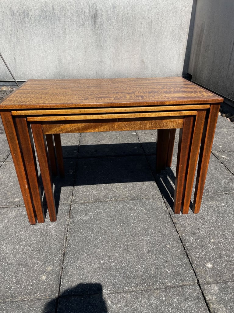 image for Hardwood nest of tables