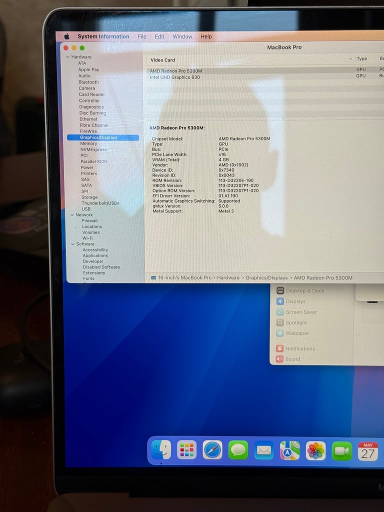 MacBook Pro 16-inch 2019 i7 16GB RAM 512 SSD