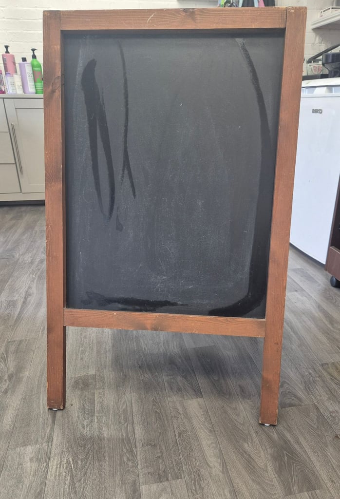 image for Large wooden advertising chalk board 