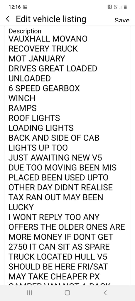 Vauxhall, MOVANO, Other, 2010, Manual, 2463 (cc)