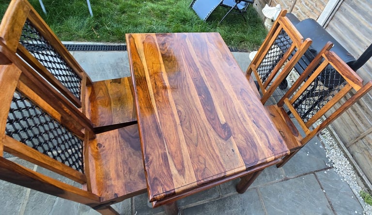 Solid wood table and chairs 