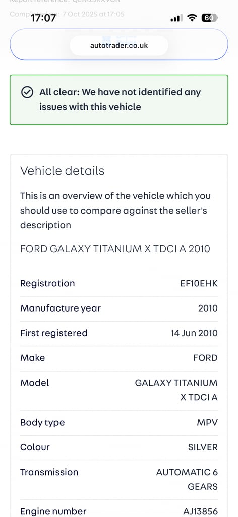 Ford, GALAXY, MPV, 2010, Semi-Auto, 1997 (cc), 5 doors