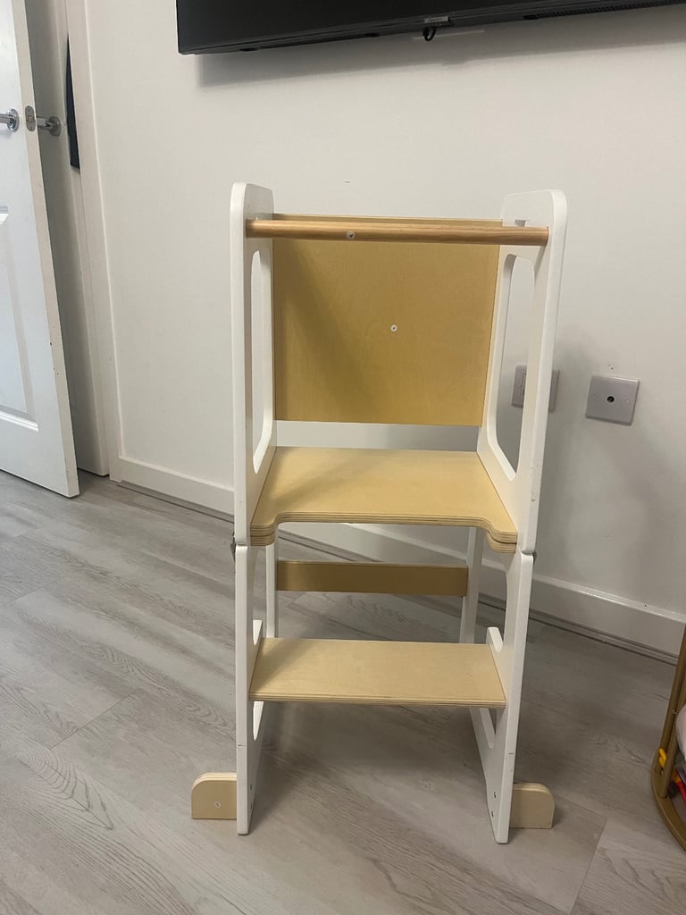 image for Toddler Kitchen Standing Tower Stool And Table / Chair With Blackboard