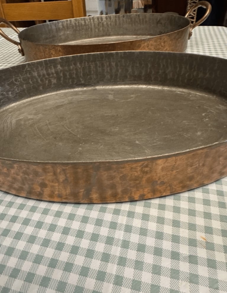 Heavy Vintage copper cooking pots 