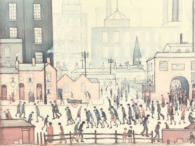 L.S. LOWRY PICTURE Coming From the Mill (1930)