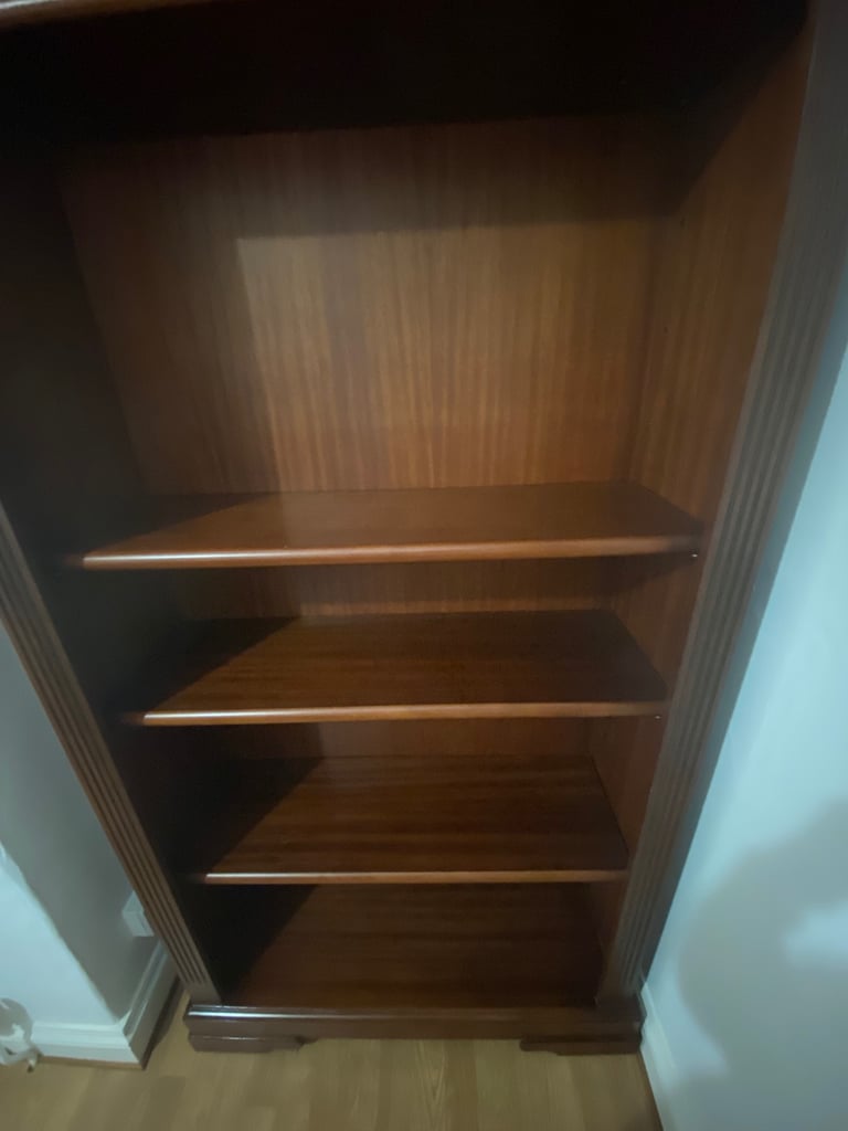 Cherrywood tall bookcase VGC 192cm