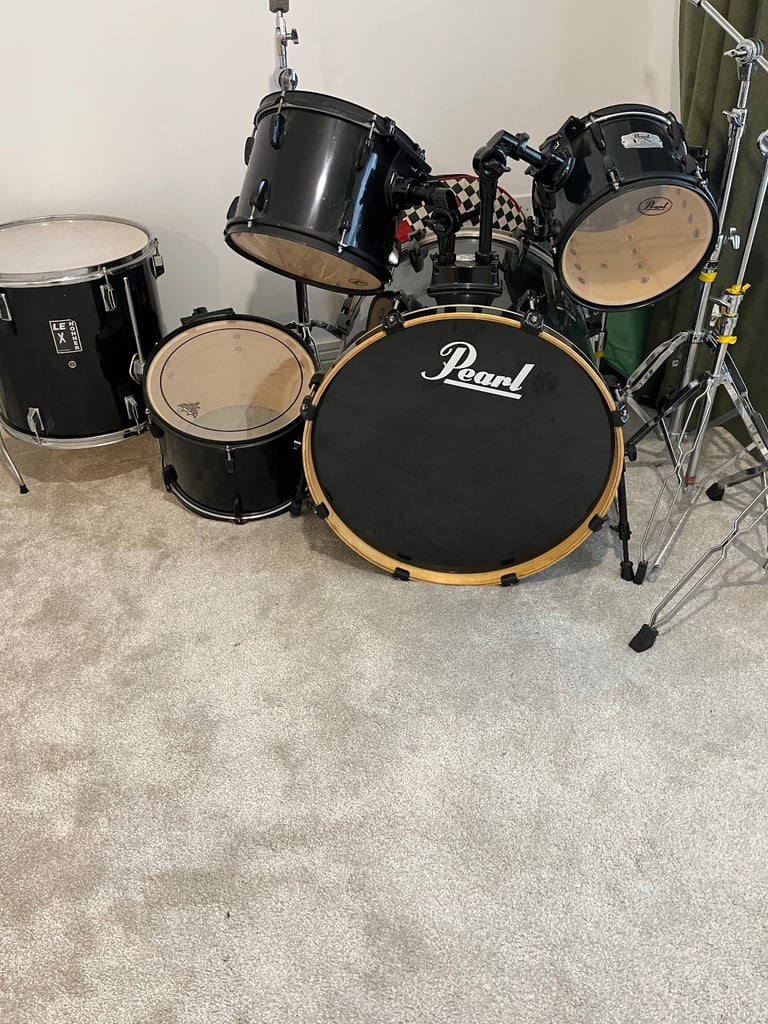 Drums Pearl export ex 5 piece kit black